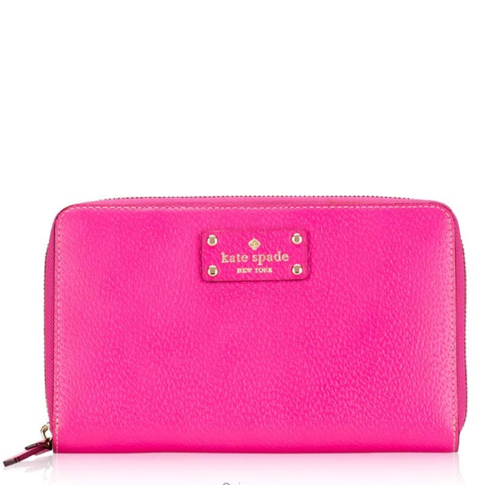 Kate Spade Bailey Pebbled Leather Large Slim Bifold Wallet